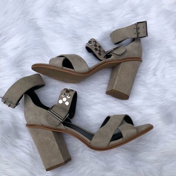 Rebecca Minkoff Jennifer Studded Suede Sandals - Picture 5 of 9